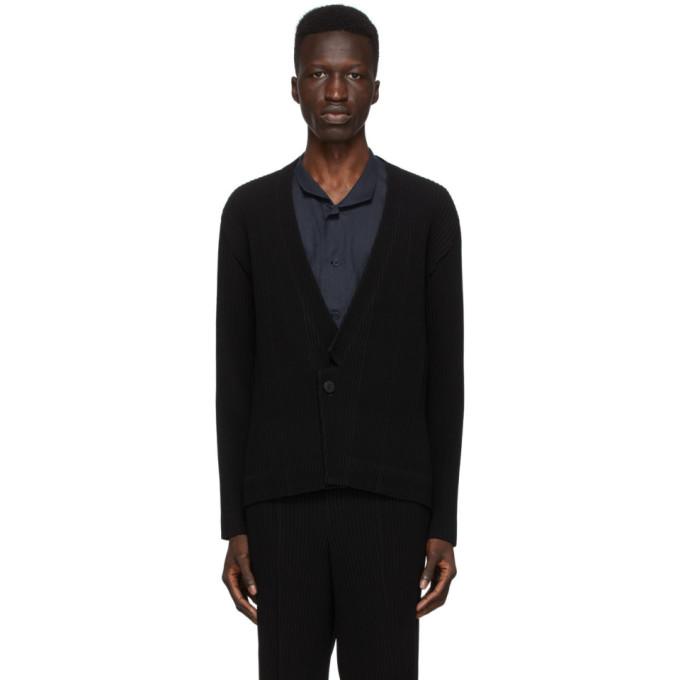 Homme Plisse Issey Miyake Black Tuxedo Pleats Blazer