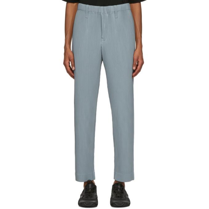 Homme Plisse Issey Miyake Grey Tailored Straight Pleats 1 Trousers