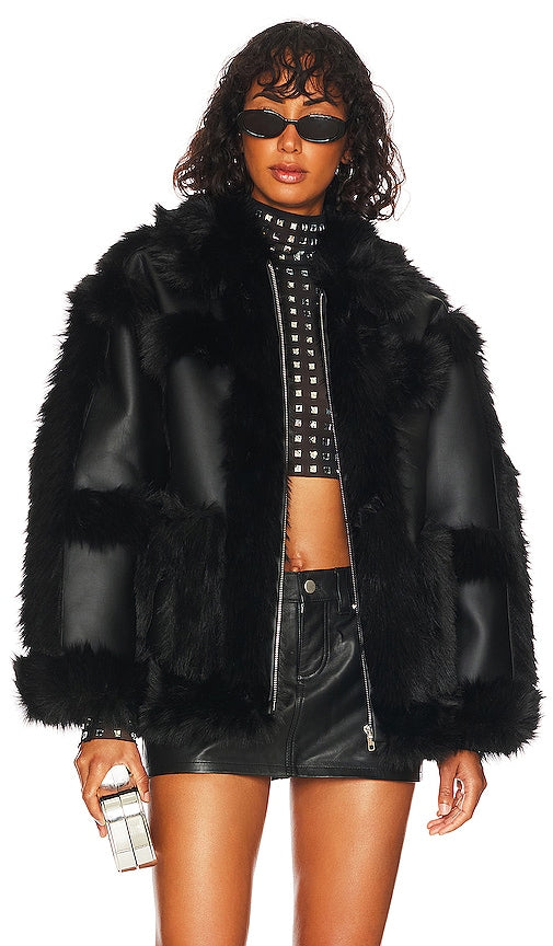 h:ours Beatrix Jacket in Black H: Notre veste Beatrix en noir H：我们的黑色比阿特丽克斯夹克