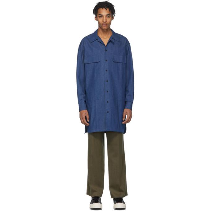 House of the Very Islands Blue Long Buttoned Profit Shirt