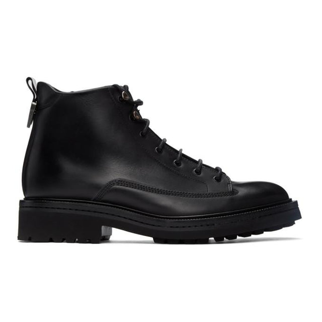 Hugo Black Leather Land Boots