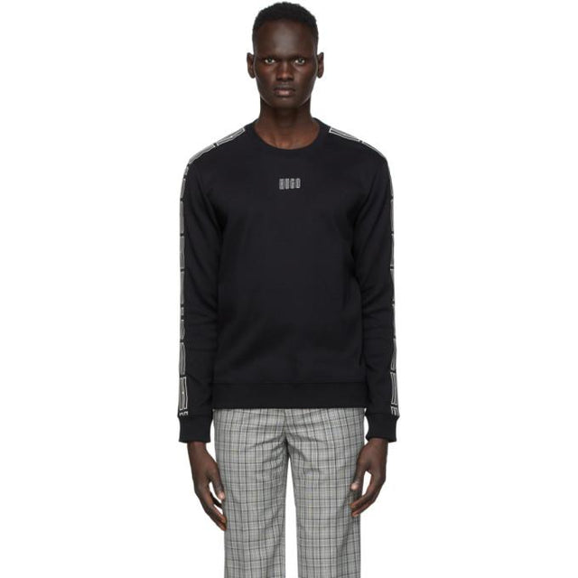 Hugo Black Vertical Logo Sweatshirt