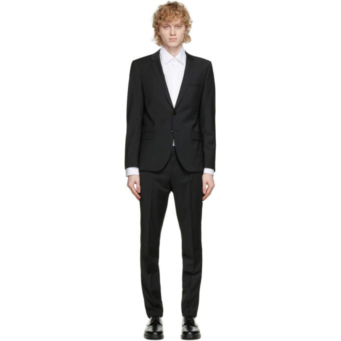 Hugo Black Wool Extra Slim Fit Arti Suit