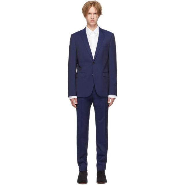 Hugo Blue Virgin Wool Astian/Hets Suit