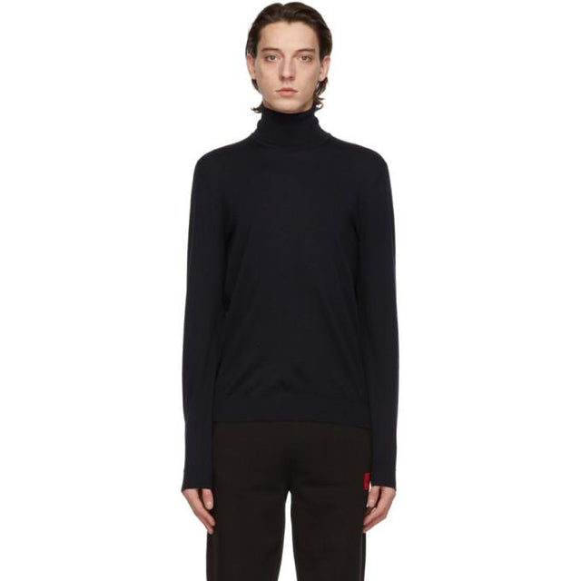 Hugo Navy Wool San Thomas Turtleneck