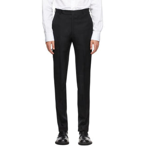 Husbands Black Tapered High Waist Trousers