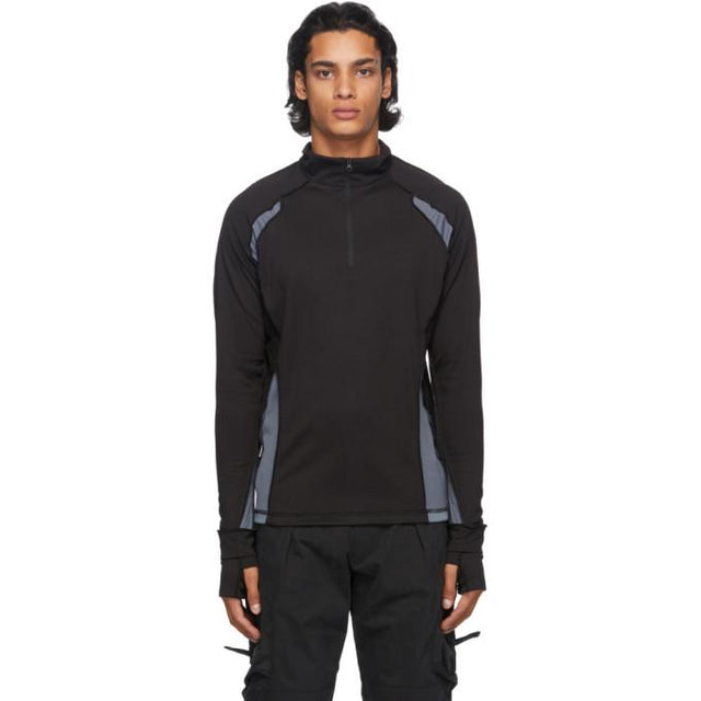 Hyein Seo Black Half-Zip Top