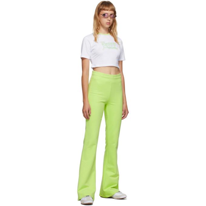 Im Sorry by Petra Collins SSENSE Exclusive White and Green Logo Cropped T-Shirt