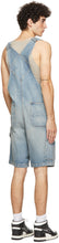 AMIRI Indigo Denim Bermuda Overalls