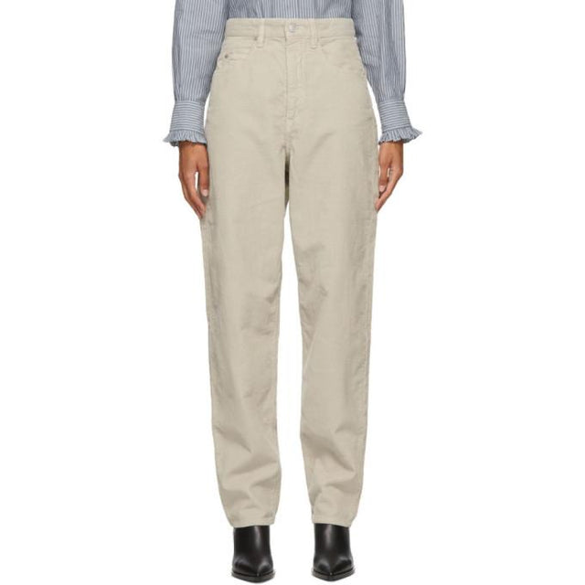 Isabel Marant Etoile Beige Corduroy Corsyv Jeans