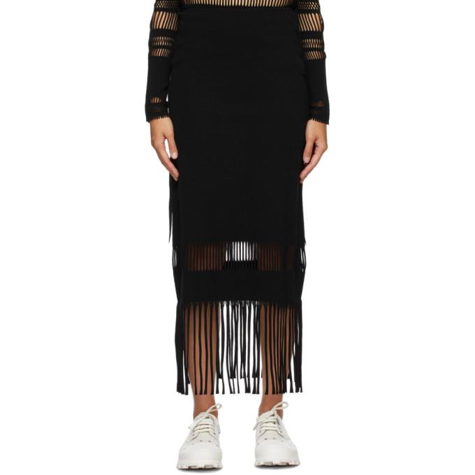 Issey Miyake Black Misty A-POC Long Skirt