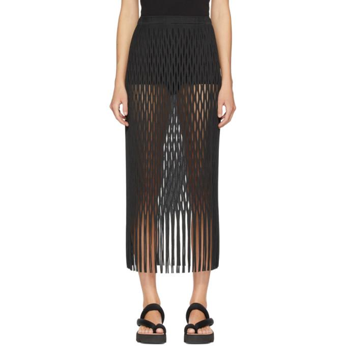 Issey Miyake Black Netting Skirt