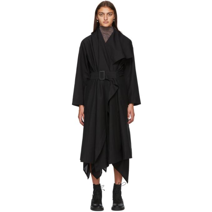 Issey Miyake Black Paper Like Tricot Coat