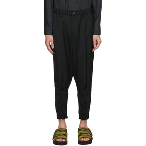 Issey Miyake Men Black Twist Trousers
