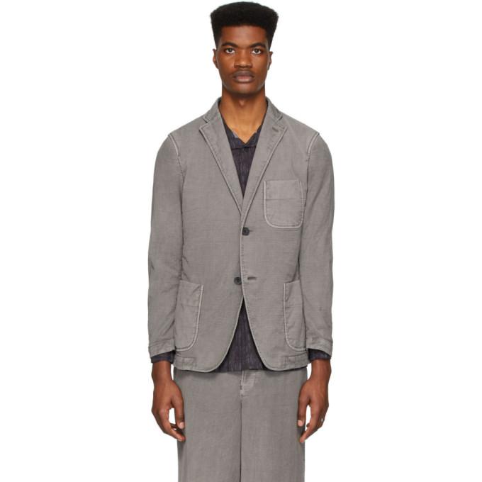 Issey Miyake Men Grey Faded Basic Blazer