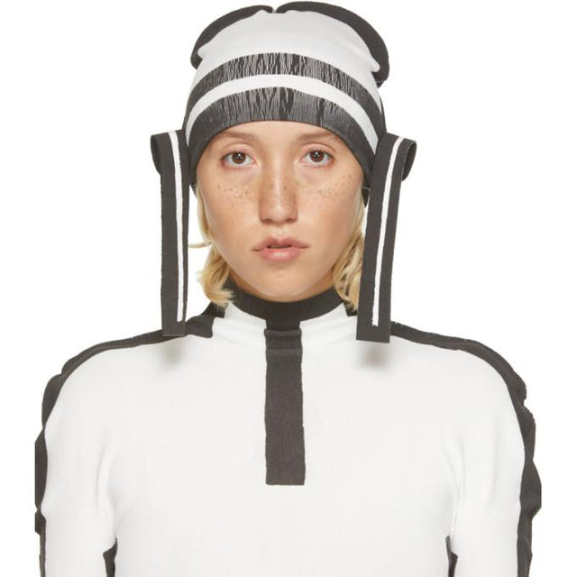 Issey Miyake White and Black Frame AP Hat
