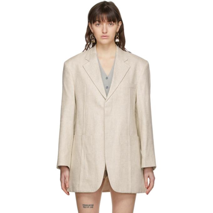 Jacquemus Beige Linen Blazer