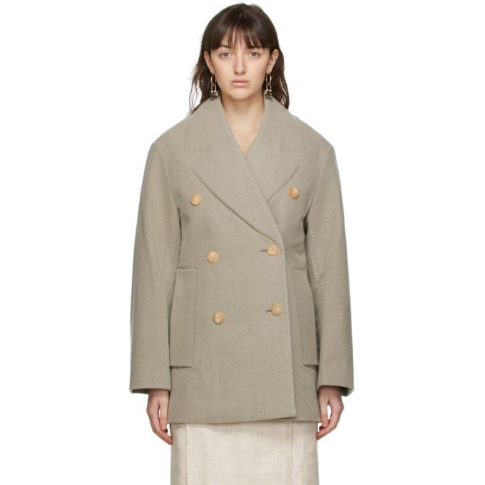 Jacquemus Brown Le Caban Peacoat