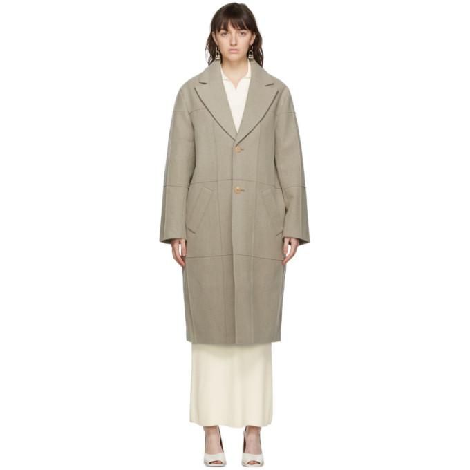 Jacquemus Brown Le Manteau Carro Coat