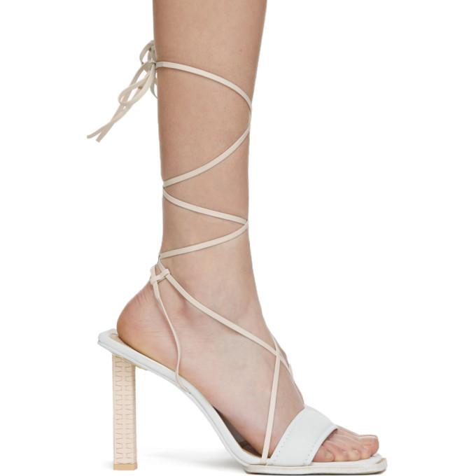 Jacquemus Off-White Ã¢Â€Â˜Les Sandales AdourÃ¢Â€Â™ Heeled Sandals