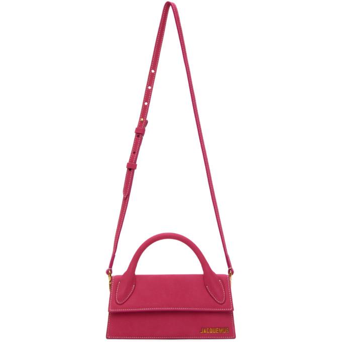 Jacquemus pink long le chiquito clutch Clearance