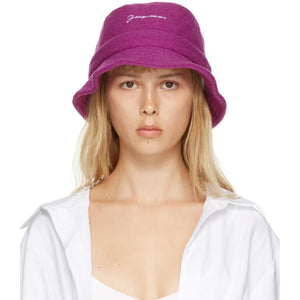 Jacquemus Pink Wool Le Bob Bucket Hat
