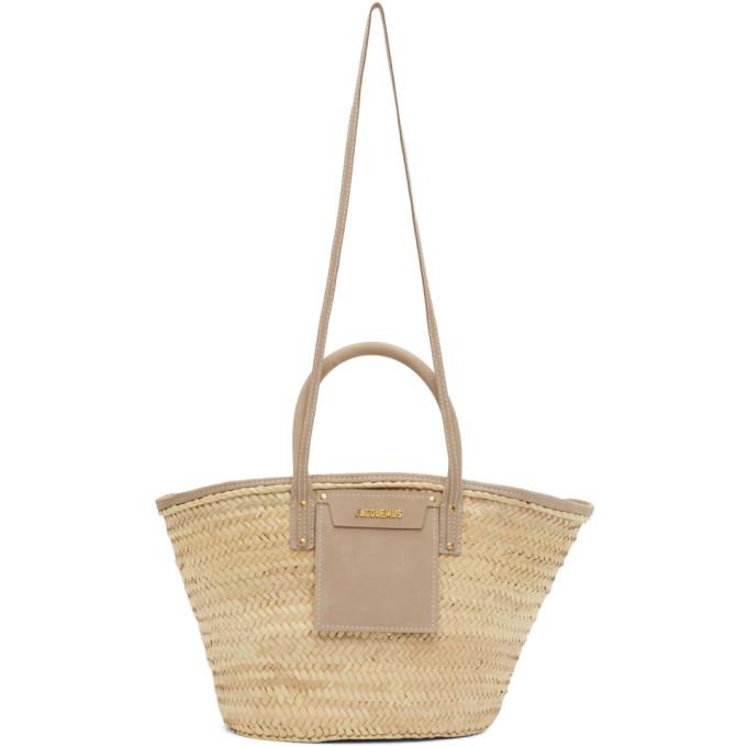Jacquemus Taupe Le Panier Soleil Tote
