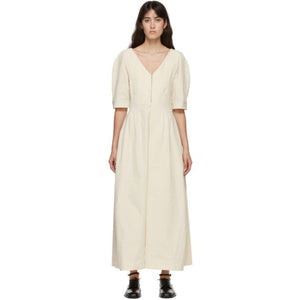 Jil Sander Beige Cotton Canvas Dress