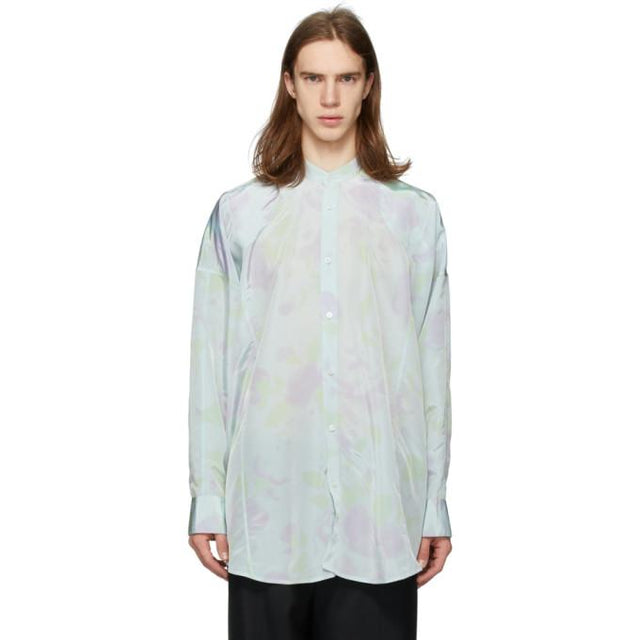 Jil Sander Blue Acid Flower Akron Shirt