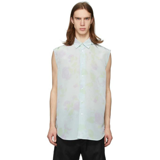 Jil Sander Blue Acid Flower Aris Shirt