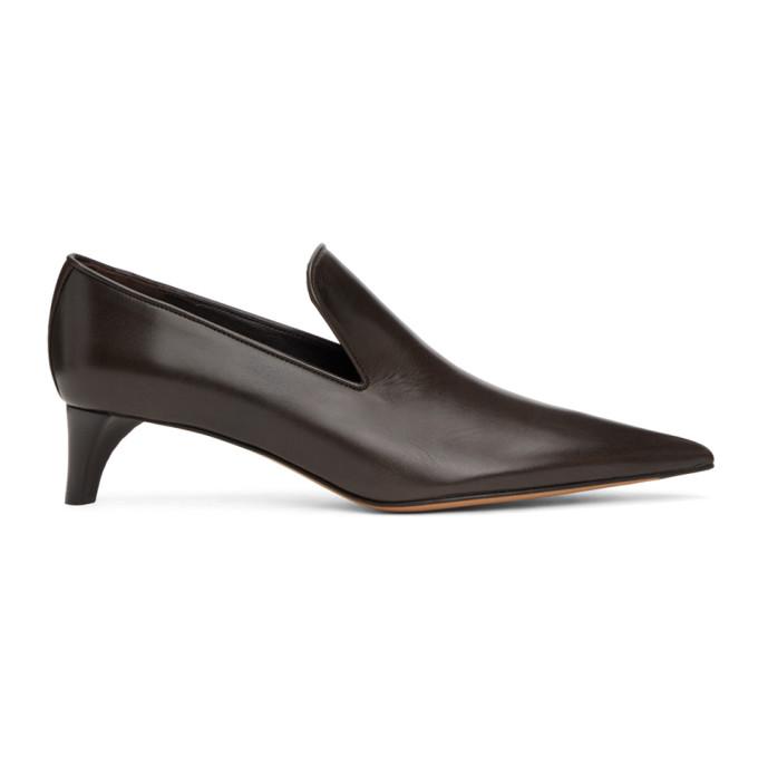 Jil Sander Brown Leather Pumps