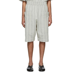 Jil Sander Grey Striped Shorts