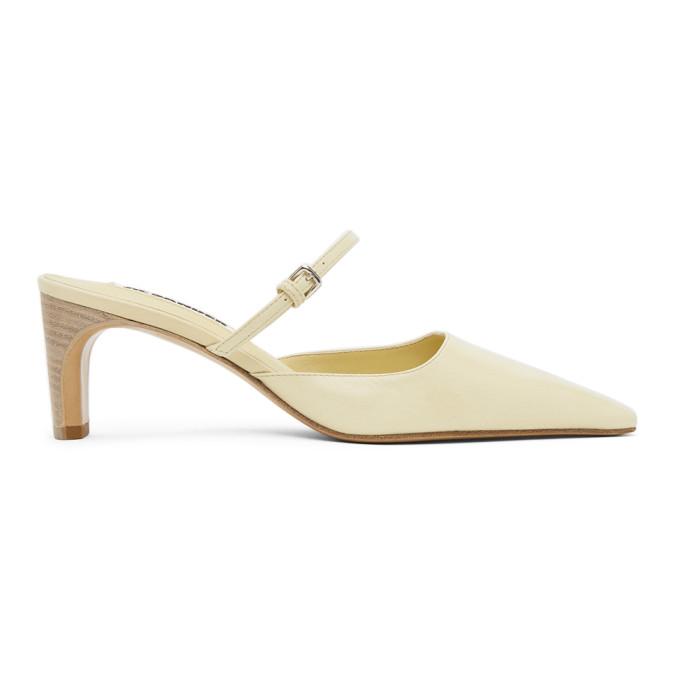 Jil Sander Yellow Mary Jane Heels