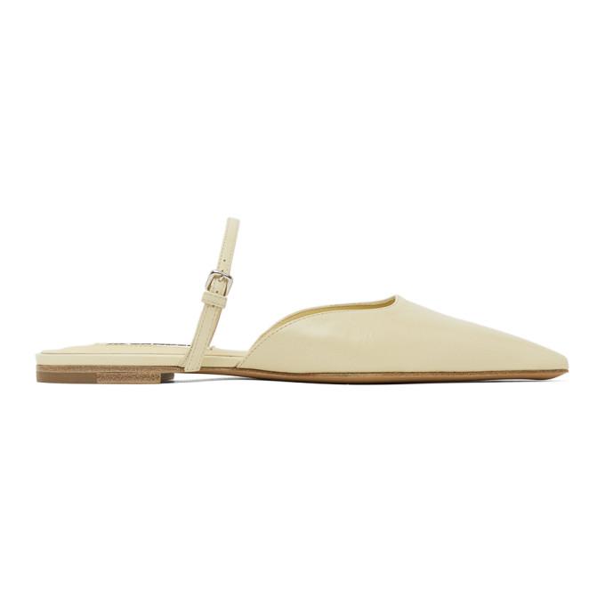 Jil Sander Yellow Open Back Ballerina Flats