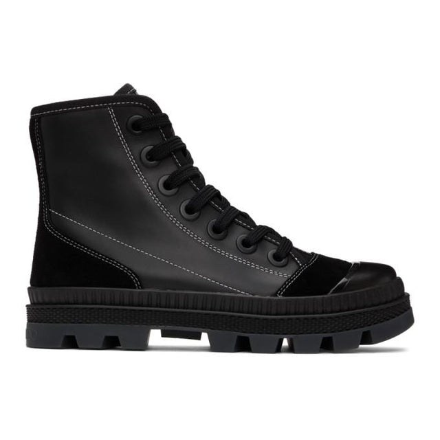 Jimmy Choo Black Leather Nord Sneakers
