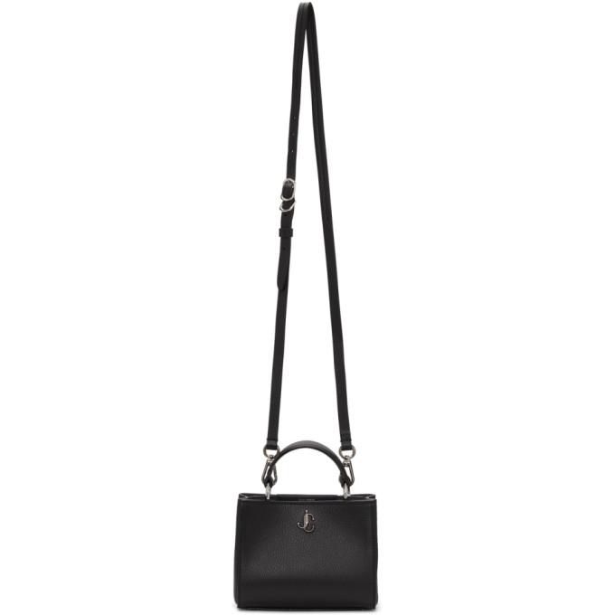 Jimmy Choo Black Mini Varenne Top Handle Bag