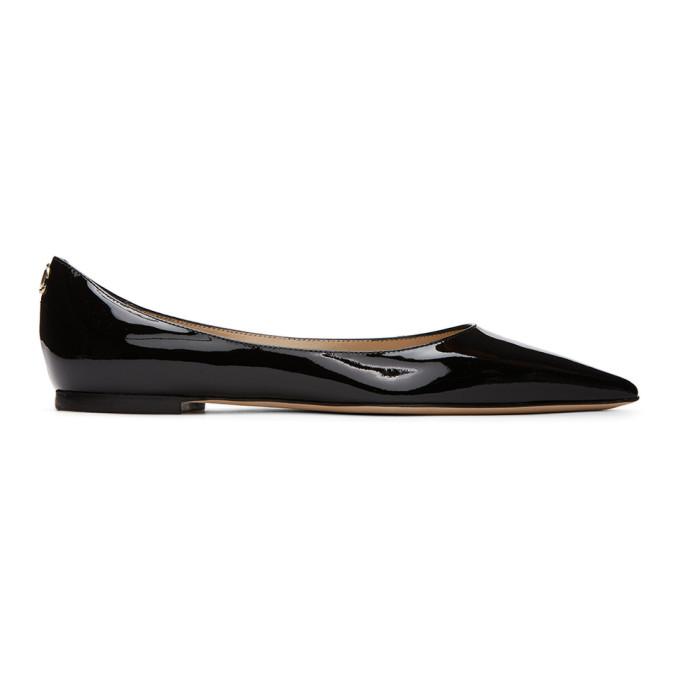 Jimmy Choo Black Patent Love Flats