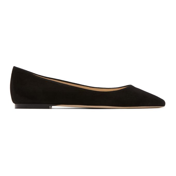 Jimmy Choo Black Suede Romy Flats