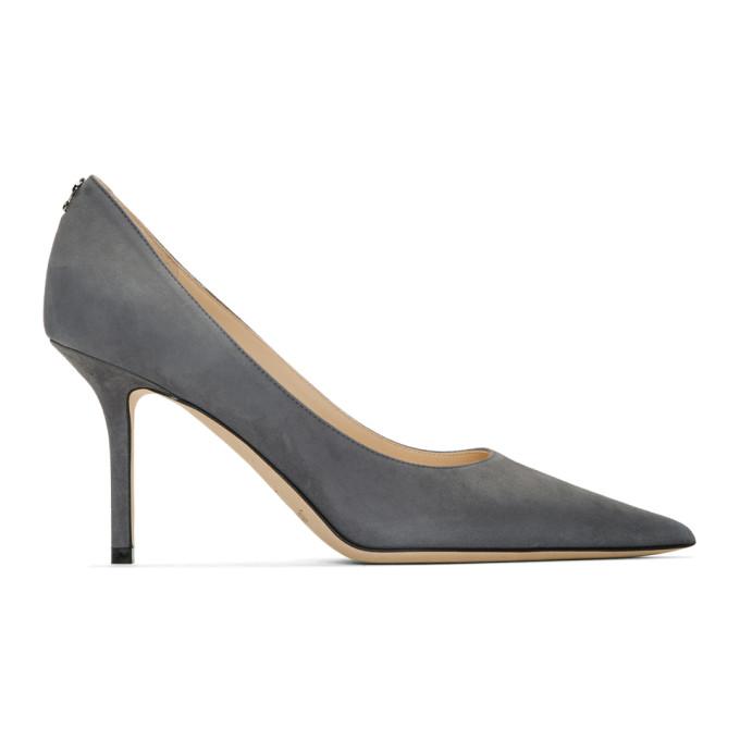 Jimmy Choo Grey Suede Love 85 Heels