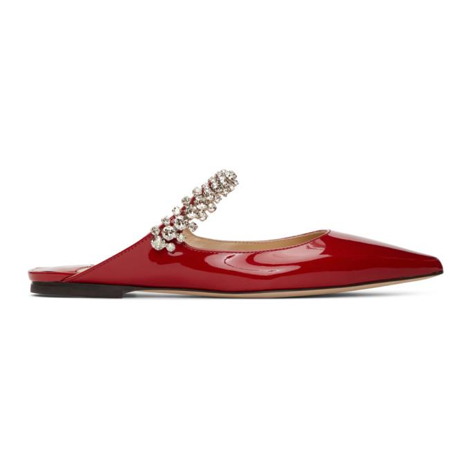 Jimmy Choo Red Patent Bing Mules