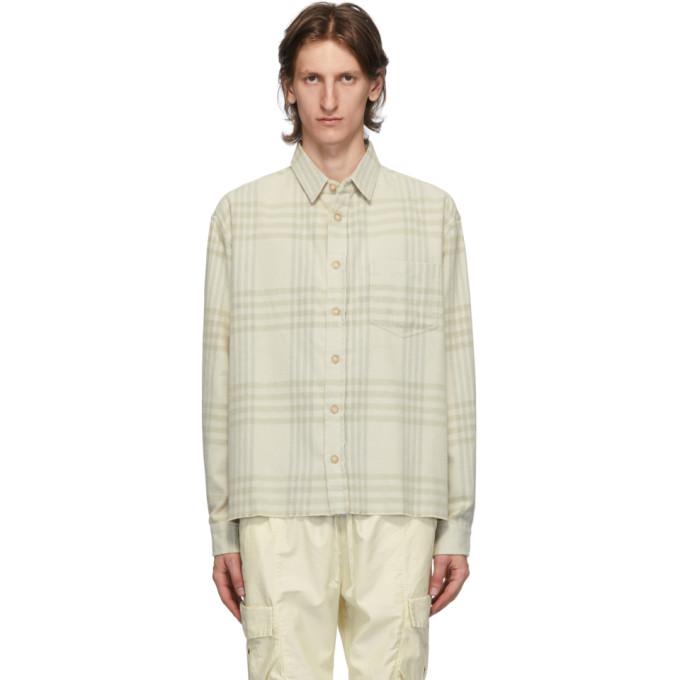 John Elliott Beige Oversized Hemi Shirt