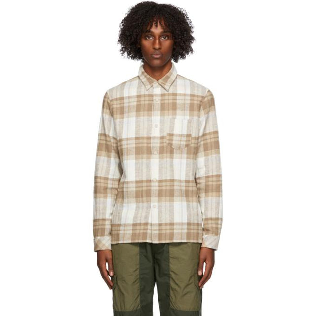 John Elliott Beige Sly Straight Hem Shirt