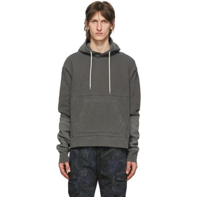 John Elliott Black Loose Stitch Beach Hoodie