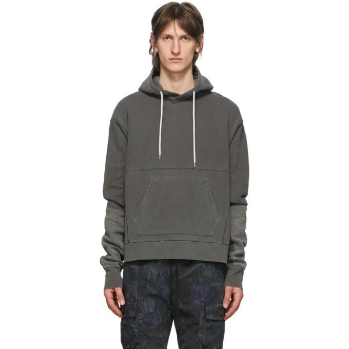 John Elliott Black Loose Stitch Beach Hoodie