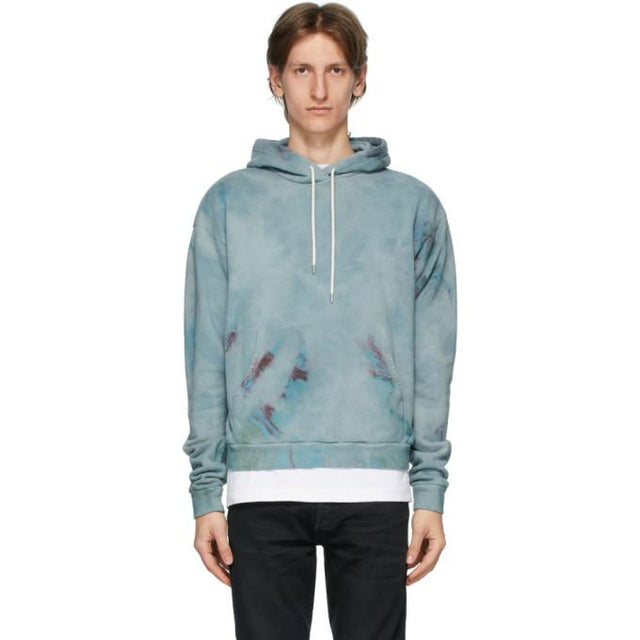 John Elliott Blue Marble Mix Beach Hoodie