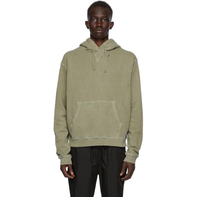 John Elliott Khaki Faded Hoodie