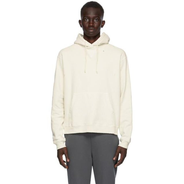 John Elliott Off-White Faded Hoodie