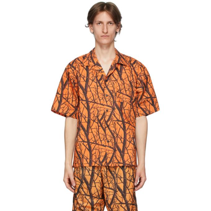 John Elliott Orange Camp Shirt