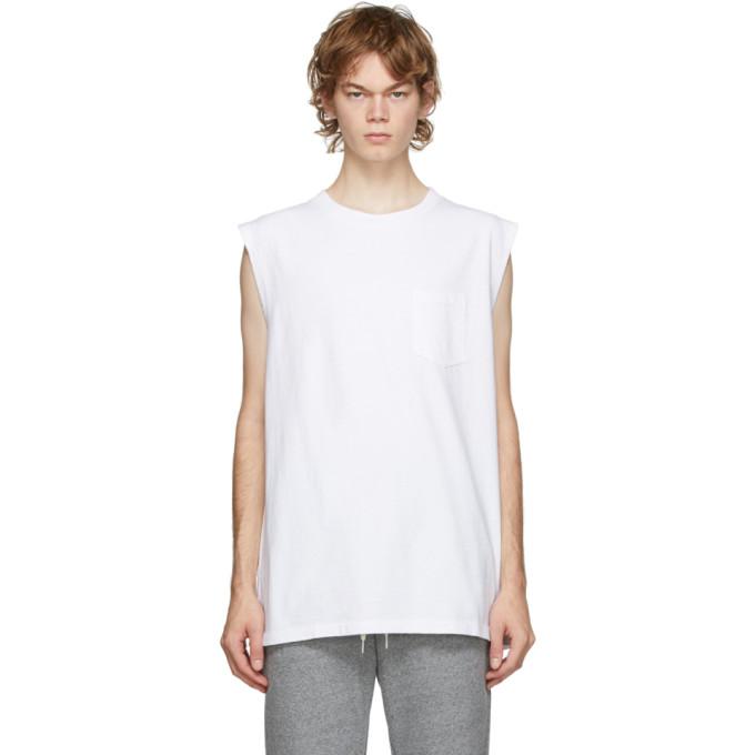 John Elliott White Rodeo Tank Top