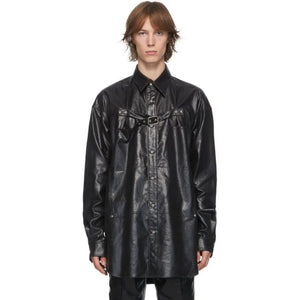 Johnlawrencesullivan Black Front Side Belted Shirt – BlackSkinny